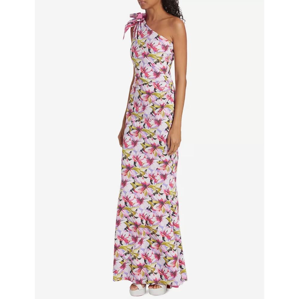 Chiara Boni La Petite Robe Gosia Floral One Shoulder Gown Maxi Dress Sz 48 12 L - Picture 3 of 11